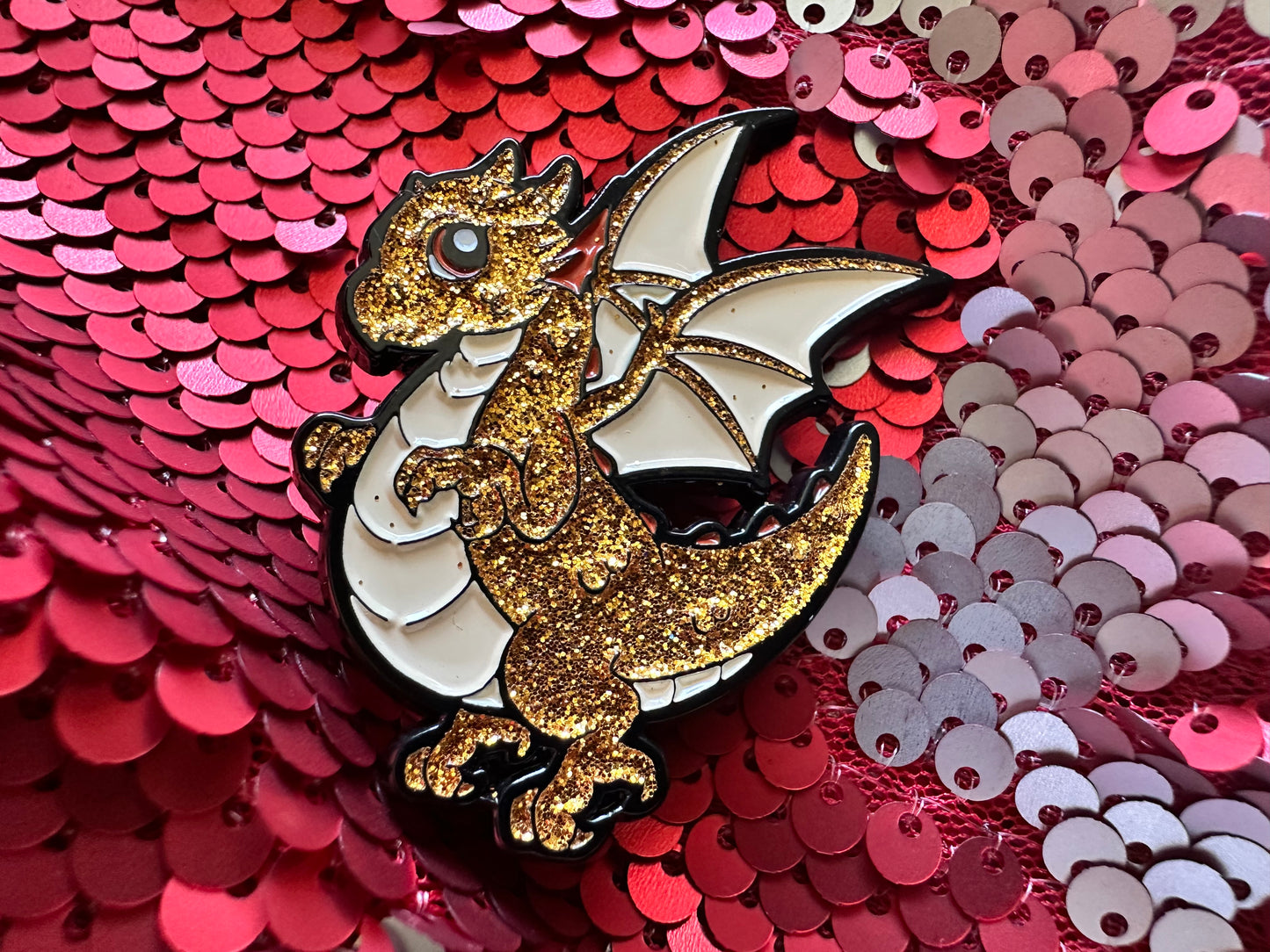 Gold Enamel Glimmer Pin