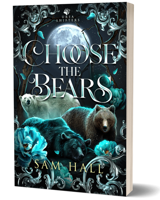 Book cover of 'Choose the Bears' by Sam Hall featuring bears and a moon.
