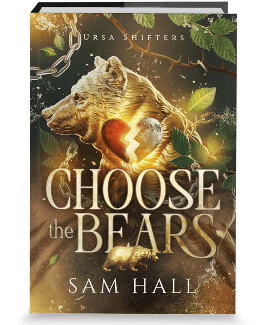 Book cover of 'Choose the Bears' by Sam Hall with a bear and chain design.
