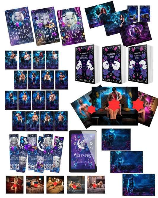 Collection of Sam Hall book covers with various titles and covers displayed.