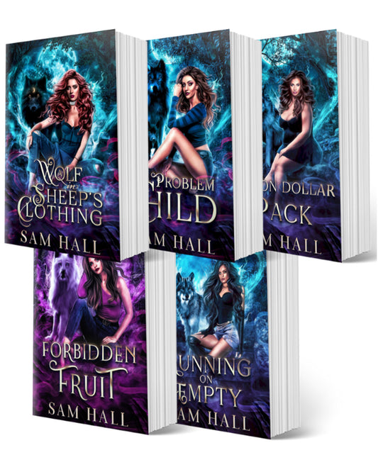 Book covers for the Wolfverse series by Sam Hall
